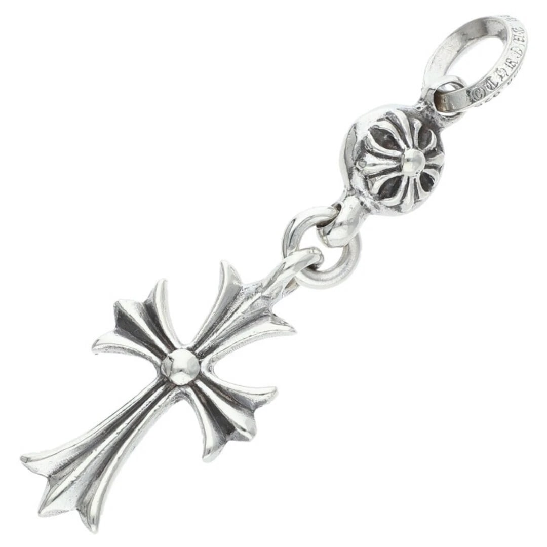 CHROME HEARTS 1B TNY CH CRS SILVER NECKLACE: Chrome Hearts 1B TNY CH CRS Silver Necklace Brand: Chrome Hearts Type/Style: Necklace Material: 925 Silver Color: Silver Size: Width 1.6cm, vertical 5.7cm Accessories: None Accessories Not