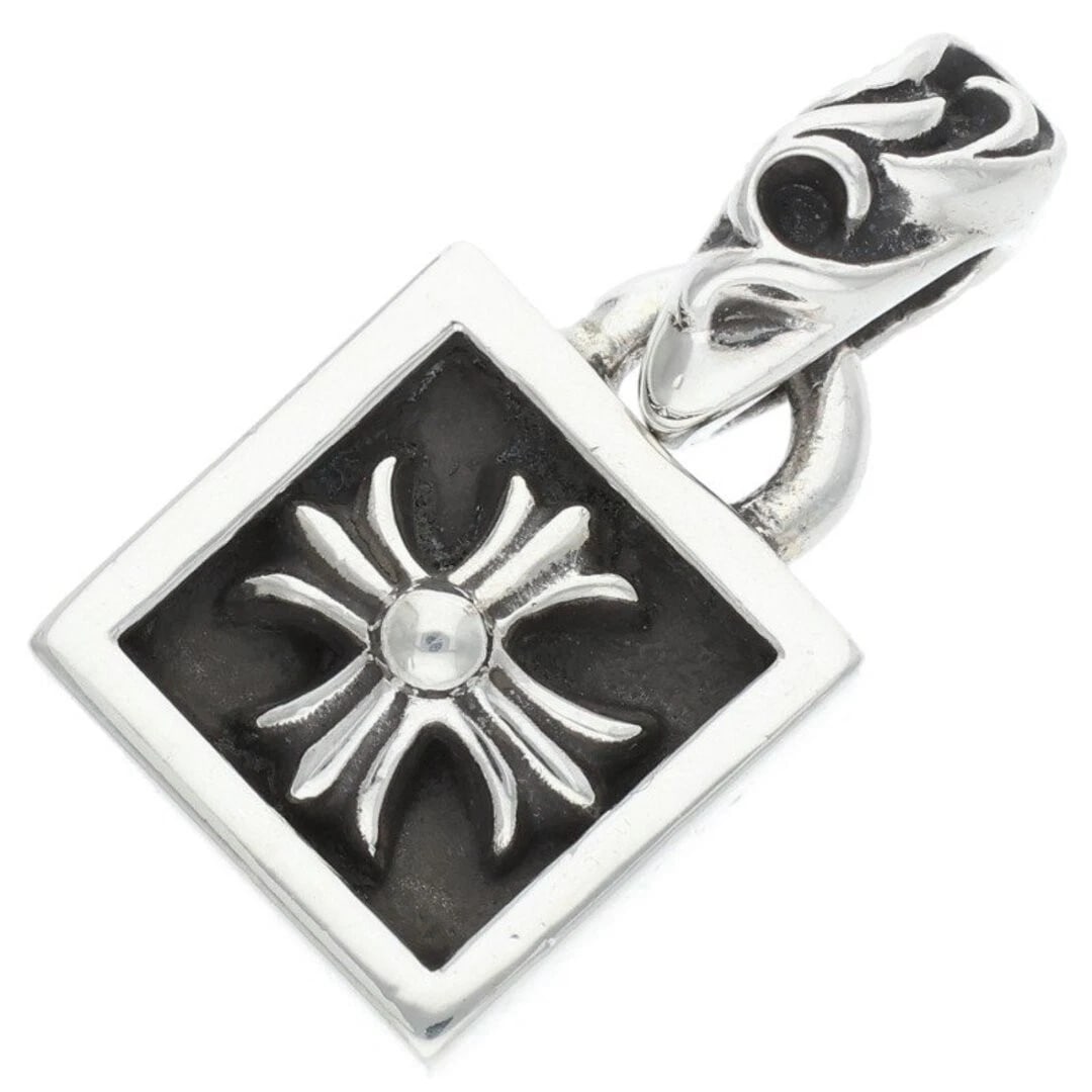 CHROME HEARTS FRAMED CH PLUS SILVER NECKLACE: Chrome Hearts FRAMED CH PLUS Silver Necklace Brand: Chrome Hearts Type/Style: Necklace Material: 925 Silver Color: Silver Size: Width 1.2cm, vertical 2.4cm Accessories: None Accessories No