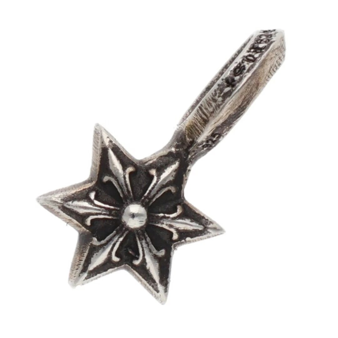 CHROME HEARTS STACK STAR V2 CHARM SILVER NECKLACE - 2