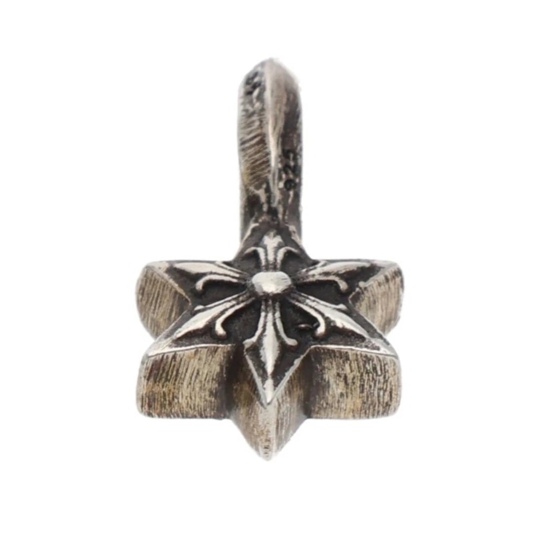 CHROME HEARTS STACK STAR V2 CHARM SILVER NECKLACE - 3