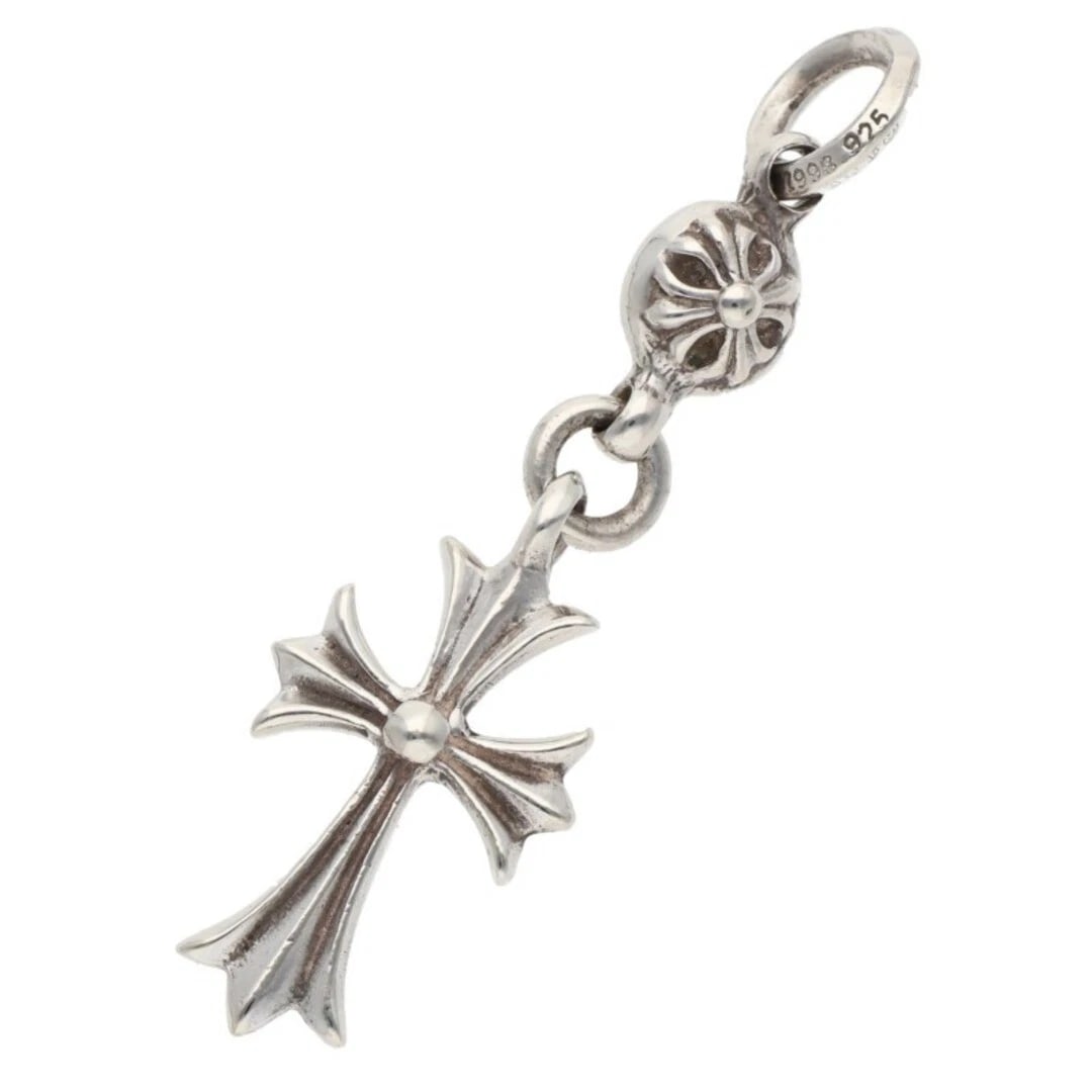 CHROME HEARTS 1B TNY CH CRS CHARM SILVER NECKLACE: Chrome Hearts 1B TNY CH CRS Charm Silver Necklace Brand: Chrome Hearts Type/Style: Necklace Material: 925 Silver Color: Silver Size: Width 1.6cm, vertical 5.7cm Accessories: None Accessori