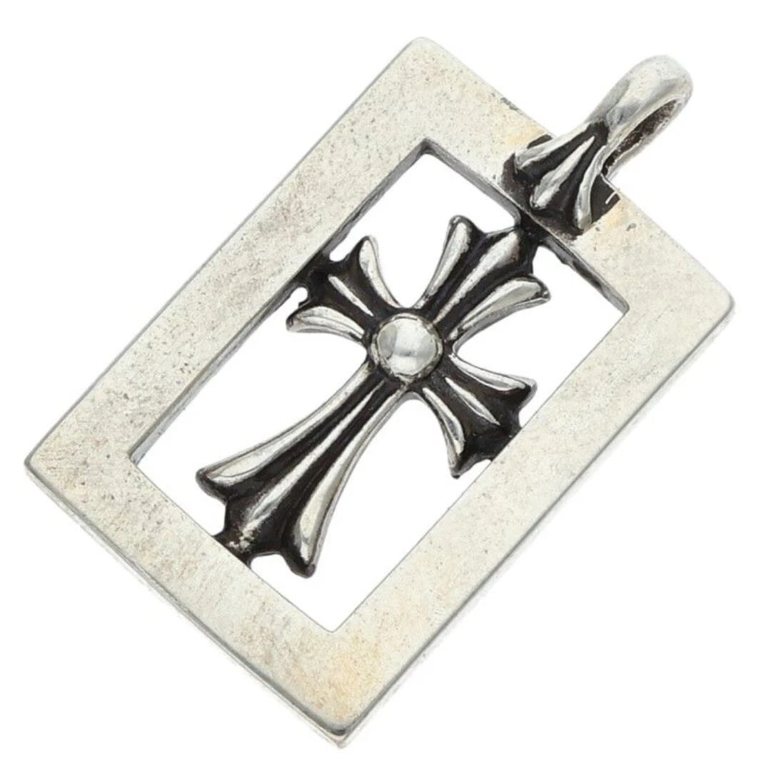 CHROME HEARTS FRMD OPN BBYFAT CHARM NECKLACE: Chrome Hearts FRMD OPN BBYFAT Charm Necklace Brand: Chrome Hearts Type/Style: Necklace Material: 925 Silver Color: Silver Size: Width 1.5cm, vertical 2.7cm Accessories: None Accessories No