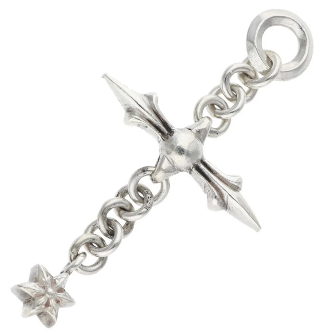 CHROME HEARTS ROLY CROSS RALEIGH SILVER NECKLESS: Chrome Hearts ROLY CROSS Raleigh Silver Neckless Brand: Chrome Hearts Type/Style: Necklace Material: 925 Silver Color: Silver Size: Width 2.3cm, vertical 4.4cm Accessories: None Accessorie
