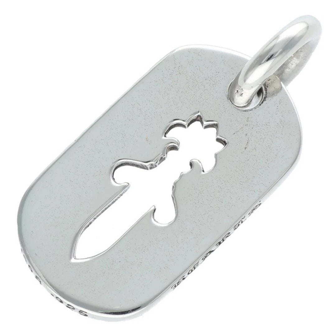 CHROME HEARTS D TAG SML CO DAG SILVER NECKLACE: Chrome Hearts D TAG SML Co Dag Silver Necklace Brand: Chrome Hearts Type/Style: Necklace Material: 925 Silver Color: Silver Size: Width 1.7cm, vertical 3.7cm Accessories: None Accessories
