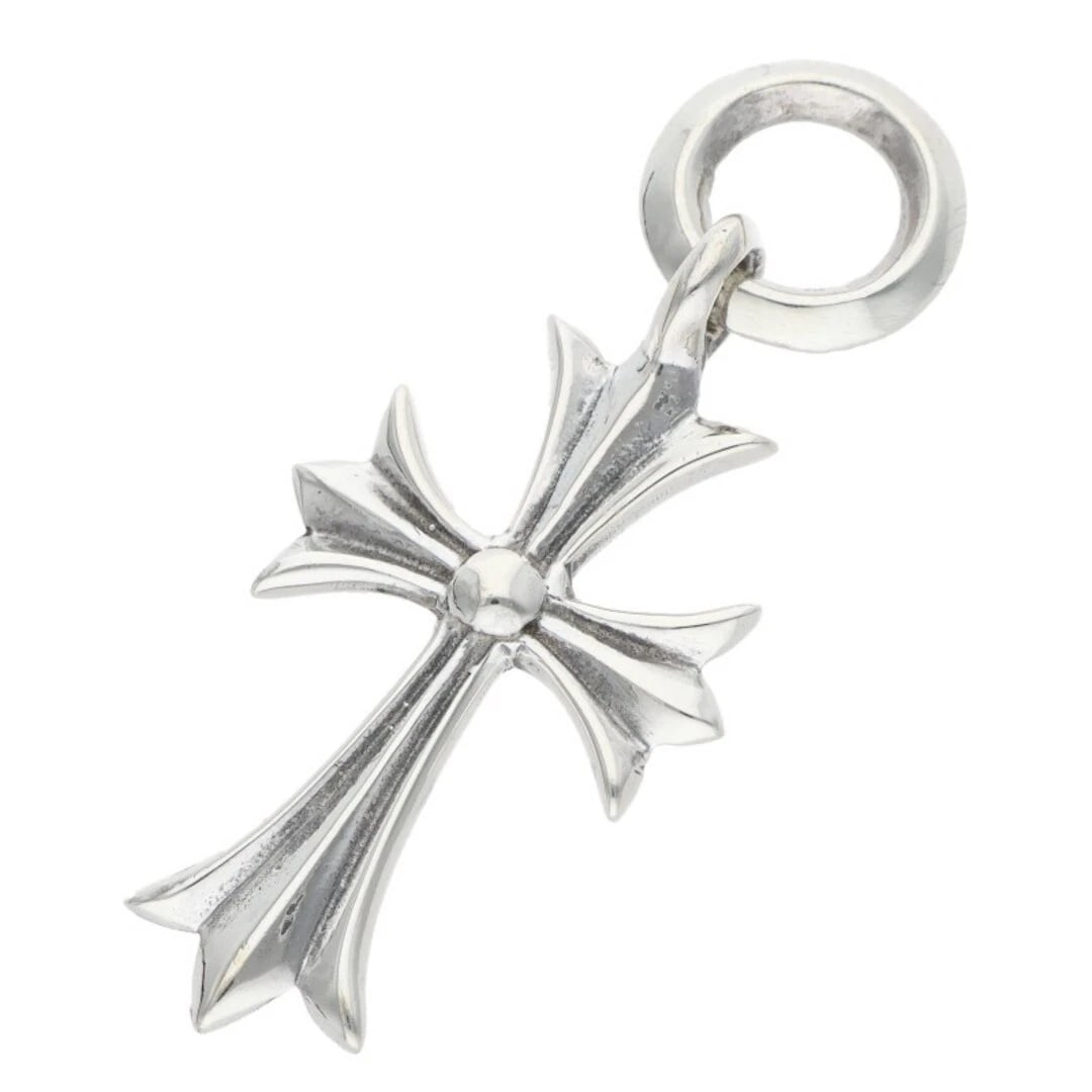 CHROME HEARTS TINY CH CROSS CHARM NECKLACE: Chrome Hearts TINY CH CROSS Charm Necklace Brand: Chrome Hearts Type/Style: Necklace Material: 925 Silver Color: Silver Size: Width 1.6cm, vertical 3.8cm Accessories: None Accessories Noti