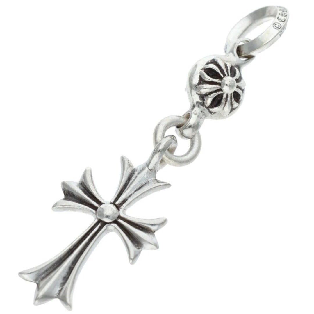 CHROME HEARTS 1B TNY CH CRS SILVER NECKLACE: Chrome Hearts 1b TNY CH CRS Silver Necklace Brand: Chrome Hearts Type/Style: Necklace Material: 925 Silver Color: Silver Size: Width 1.7cm, vertical 5.8cm Accessories: None Accessories Not