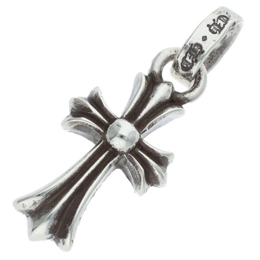 CHROME HEARTS CRS BBYFAT SILVER NECKLACE: Chrome Hearts CRS BBYFAT Silver Necklace Brand: Chrome Hearts Type/Style: Necklace Material: 925 Silver Color: Silver Size: Width 1cm, vertical 2.4cm Accessories: None Accessories Notice: