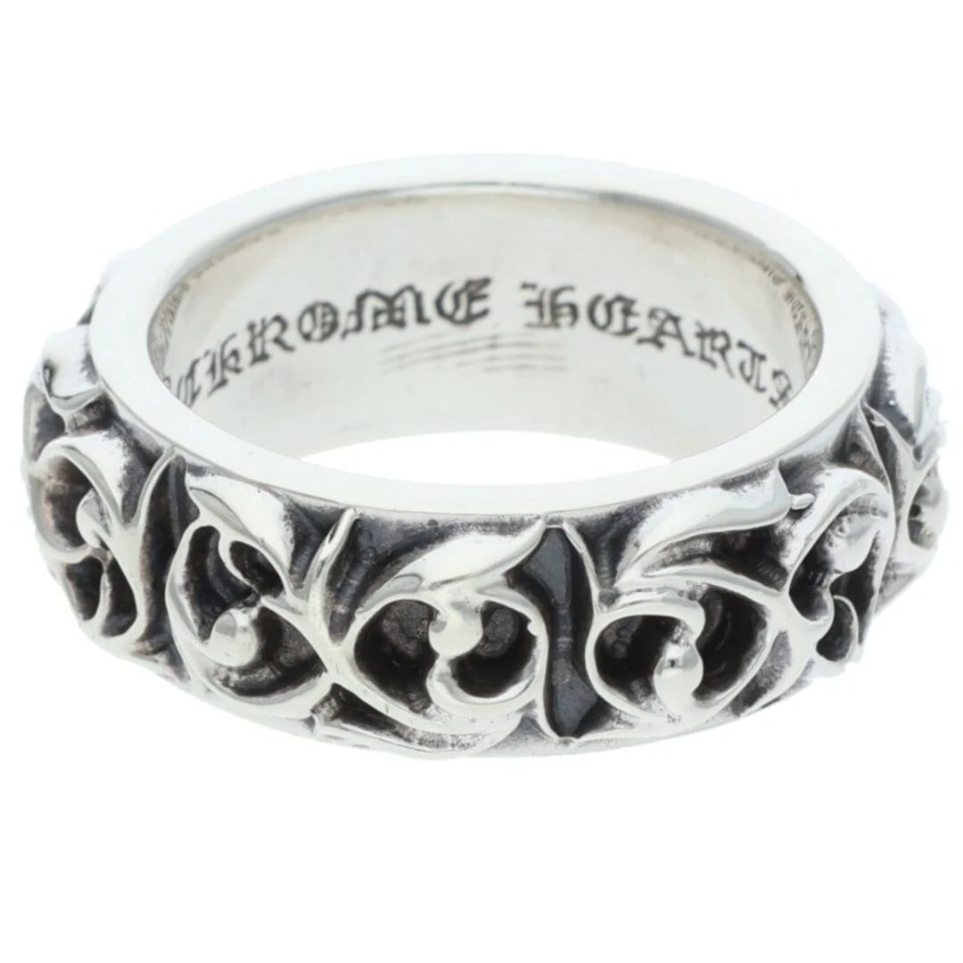 CHROME HEARTS ETRNITY VINE BAND SILVER RING MENS: Chrome Hearts Etrnity Vine Band Silver Ring Mens Brand: Chrome Hearts Type/Style: Ring Material: 925 Silver Color: Silver Size: 8.25 - 8.5 US Accessories: None Accessories Notice: When pur