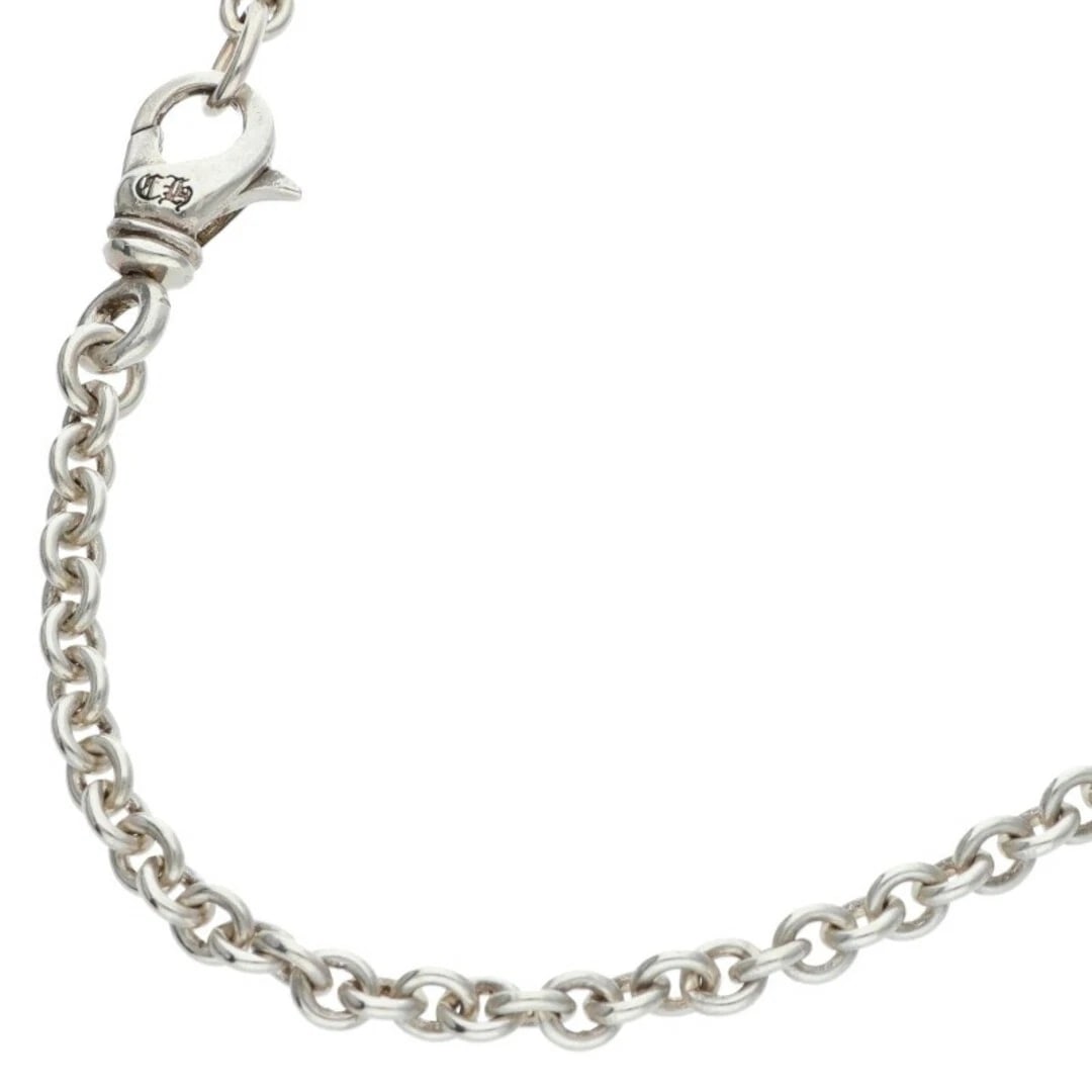 CHROME HEARTS NE CHAIN SILVER NECKLACE MEN'S: Chrome Hearts NE CHAIN Silver Necklace Men's Brand: Chrome Hearts Type/Style: Necklace Material: 925 Silver Color: Silver Size: Chain width 0.4cm, total length 46cm Accessories: None Acces