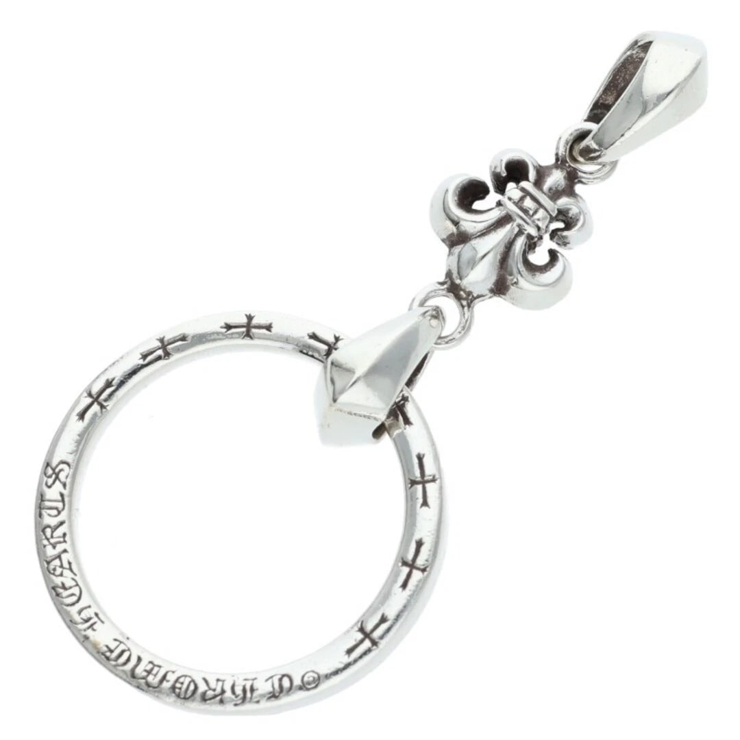 CHROME HEARTS EWLP NTFL EYWEAR LOOP F MOTIF NECKLACE: Chrome Hearts EWLP NTFL eywear loop f motif necklace Brand: Chrome Hearts Type/Style: Necklace Material: 925 Silver Color: Silver Size: Width 2.7cm, vertical 5.8cm Accessories: None Access