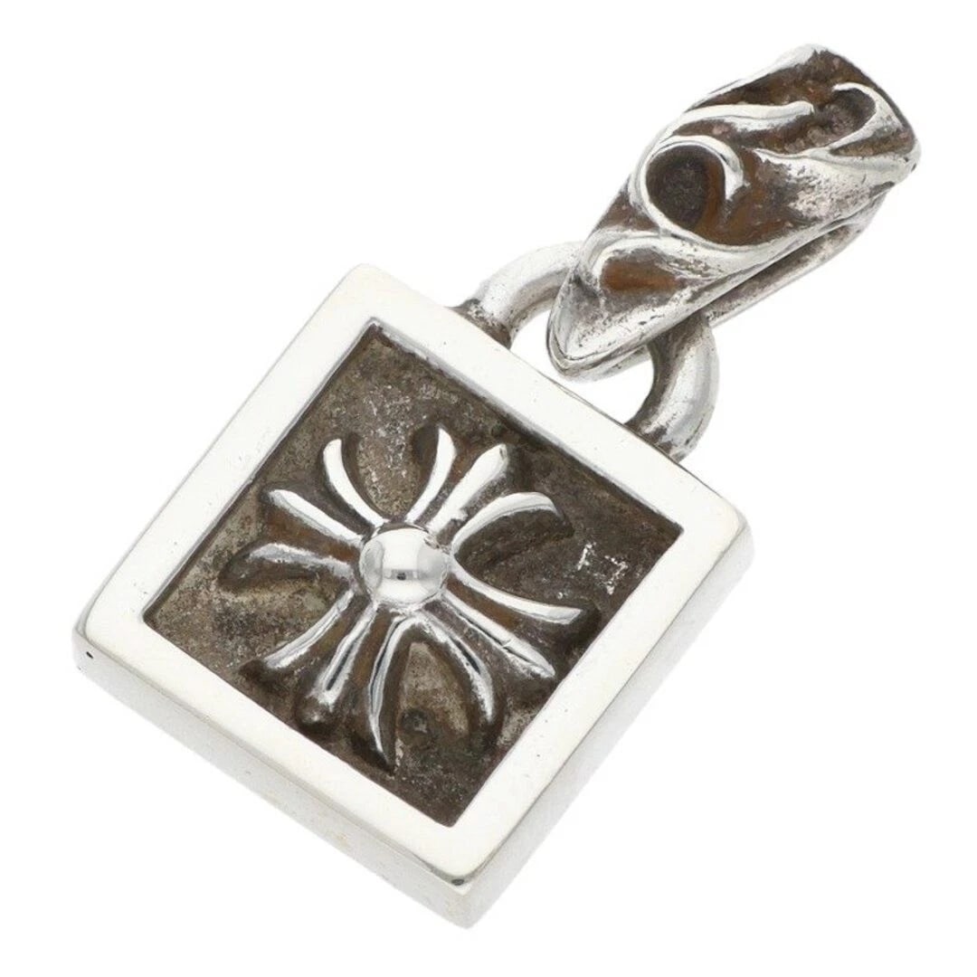CHROME HEARTS FRAMED CH PLUS SILVER NECKLACE: Chrome Hearts FRAMED CH PLUS Silver Necklace Brand: Chrome Hearts Type/Style: Necklace Material: 925 Silver Color: Silver Size: Width 1.2cm, vertical 2.4cm Accessories: None Accessories No
