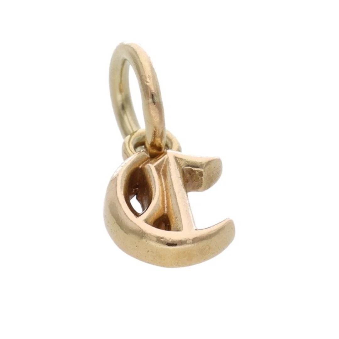 CHROME HEARTS 22K STACK CHARM C INITIAL GOLD NECKLACE - 3