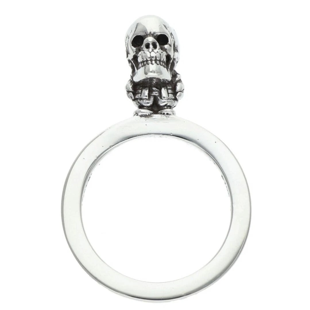 CHROME HEARTS FOTI SPACER SU-HARRIS TEETER SILVER RING: Chrome Hearts FOTI SPACER SU-HARRIS TEETER silver ring Brand: Chrome Hearts Type/Style: Ring Material: 925 Silver Color: Silver Size: 7.75 - 8 US Accessories: None Accessories Notice: When purchasing