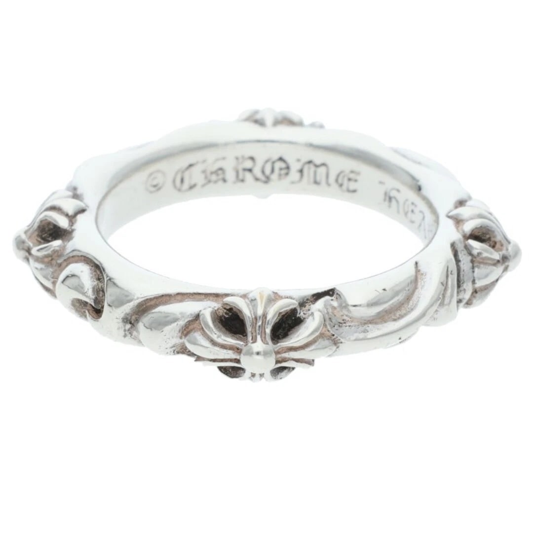 CHROME HEARTS SBT BAND SILVER RING MEN'S: CHROME HEARTS SBT BAND Silver Ring Men's Brand: Chrome Hearts Type/Style: Ring Material: 925 Silver Color: Silver Size: 8.75 US Accessories: None Accessories Notice: When purchasing pre-ow