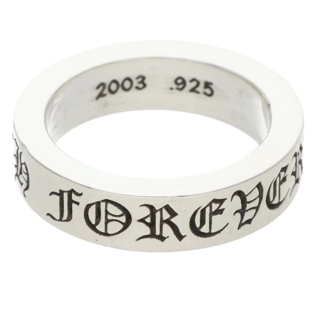 CHROME HEARTS 6MM SPACER FOREVER SILVER RING: Chrome Hearts 6mm Spacer Forever Silver Ring Brand: Chrome Hearts Type/Style: Ring Material: 925 Silver Color: Silver Size: 8.75 - 9 US Accessories: None Accessories Notice: When purchasing pre-owned