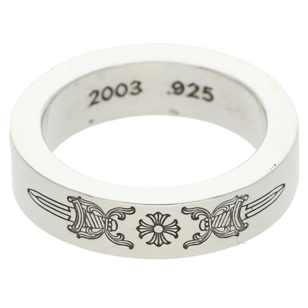 CHROME HEARTS SPACER DAGGER SILVER RING: Chrome Hearts SPACER Dagger Silver Ring Brand: Chrome Hearts Type/Style: Ring Material: 925 Silver Color: Silver Size: 8 - 8.25 Accessories: None Accessories Notice: When purchasing pre-ow