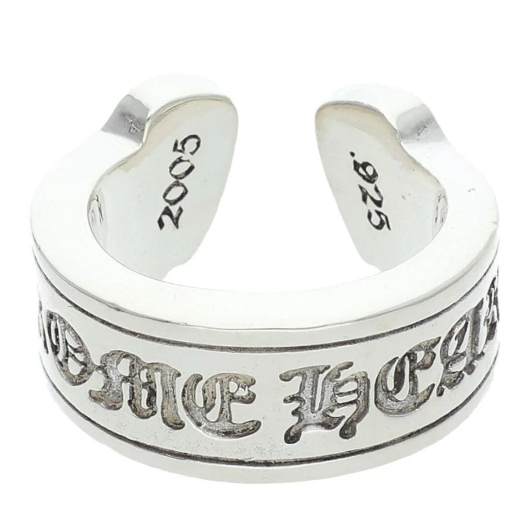 CHROME HEARTS LG SCROLL LABEL SILVER RING MENS: Chrome Hearts LG SCROLL LABEL Silver Ring Mens Brand: Chrome Hearts Type/Style: Ring Material: 925 Silver Color: Silver Size: 5.25 - 5.5 US Accessories: None Accessories Notice: When purchasing