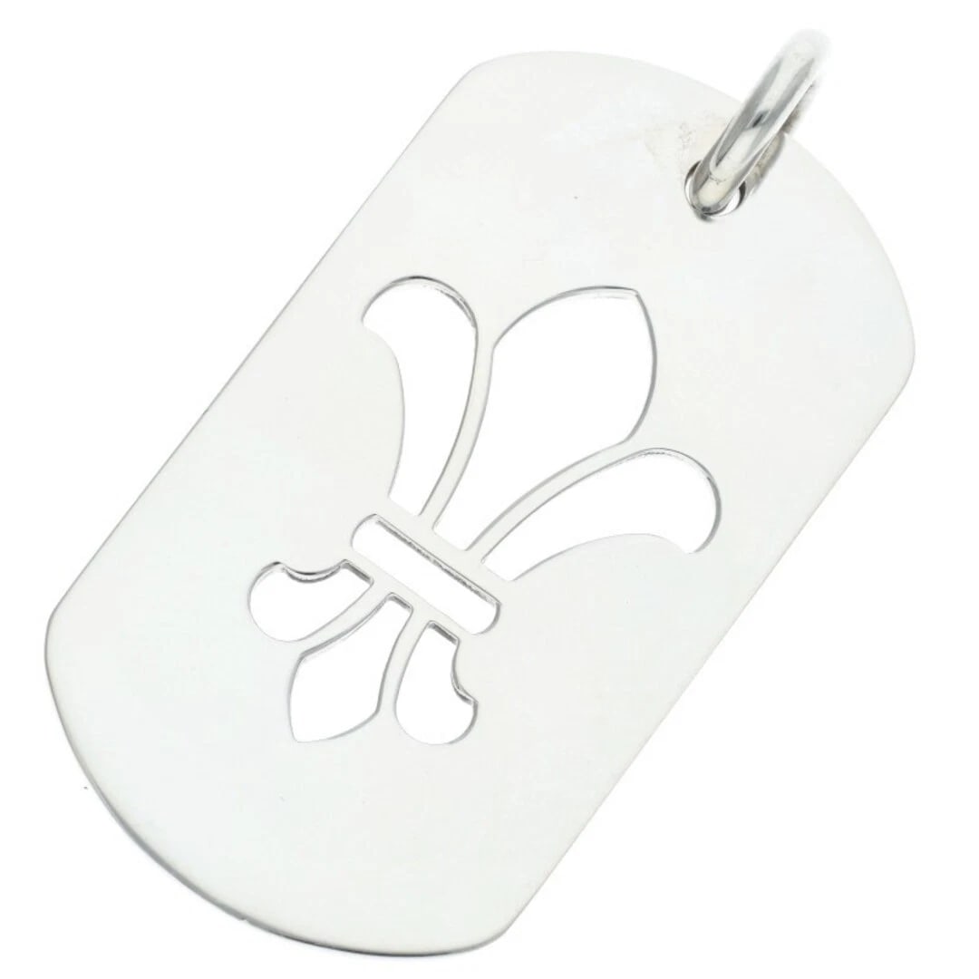 CHROME HEARTS D TAG LRG LARGE NECKLACE: Chrome Hearts D TAG LRG LARGE Necklace Brand: Chrome Hearts Type/Style: Necklace Material: 925 Silver Color: Silver Size: Width 2.8cm, vertical 5.6cm Accessories: None Accessories Notice: