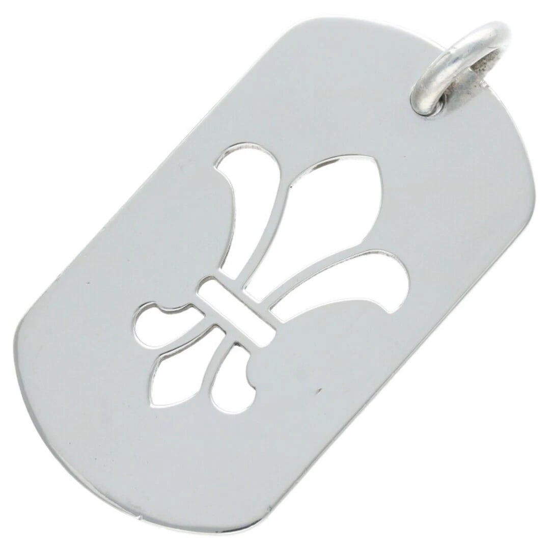 CHROME HEARTS D TAG LRG LARGE DOG NECKLACE: Chrome Hearts D TAG LRG large dog necklace Brand: Chrome Hearts Type/Style: Necklace Material: 925 Silver Color: Silver Size: Width 2.9cm, vertical 5.6cm Accessories: None Accessories Noti