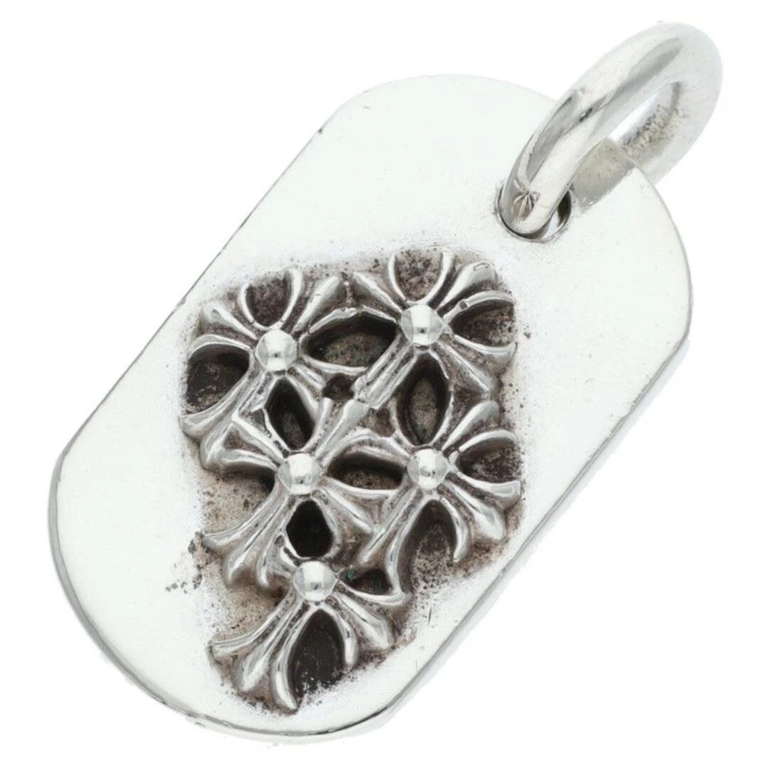 CHROME HEARTS RAISED DOGTAG CHARM SILVER NECKLACE: Chrome Hearts Raised Dogtag Charm Silver Necklace Brand: Chrome Hearts Type/Style: Necklace Material: 925 Silver Color: Silver Size: Width 1.8cm, vertical 3.6cm Accessories: None Accessories Notice: