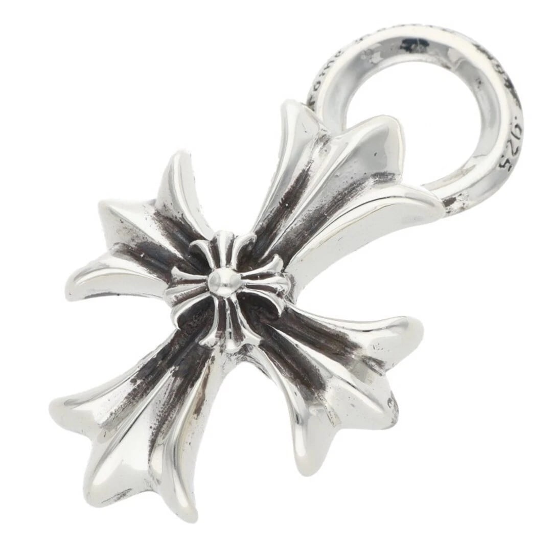 CHROME HEARTS CH PLUS PENDANT OLD SILVER NECKLACE: Chrome Hearts CH Plus Pendant Old Silver Necklace Brand: Chrome Hearts Type/Style: Necklace Material: 925 Silver Color: Silver Size: Width 2.4cm, vertical 3.8cm Accessories: None Accessories Notice: