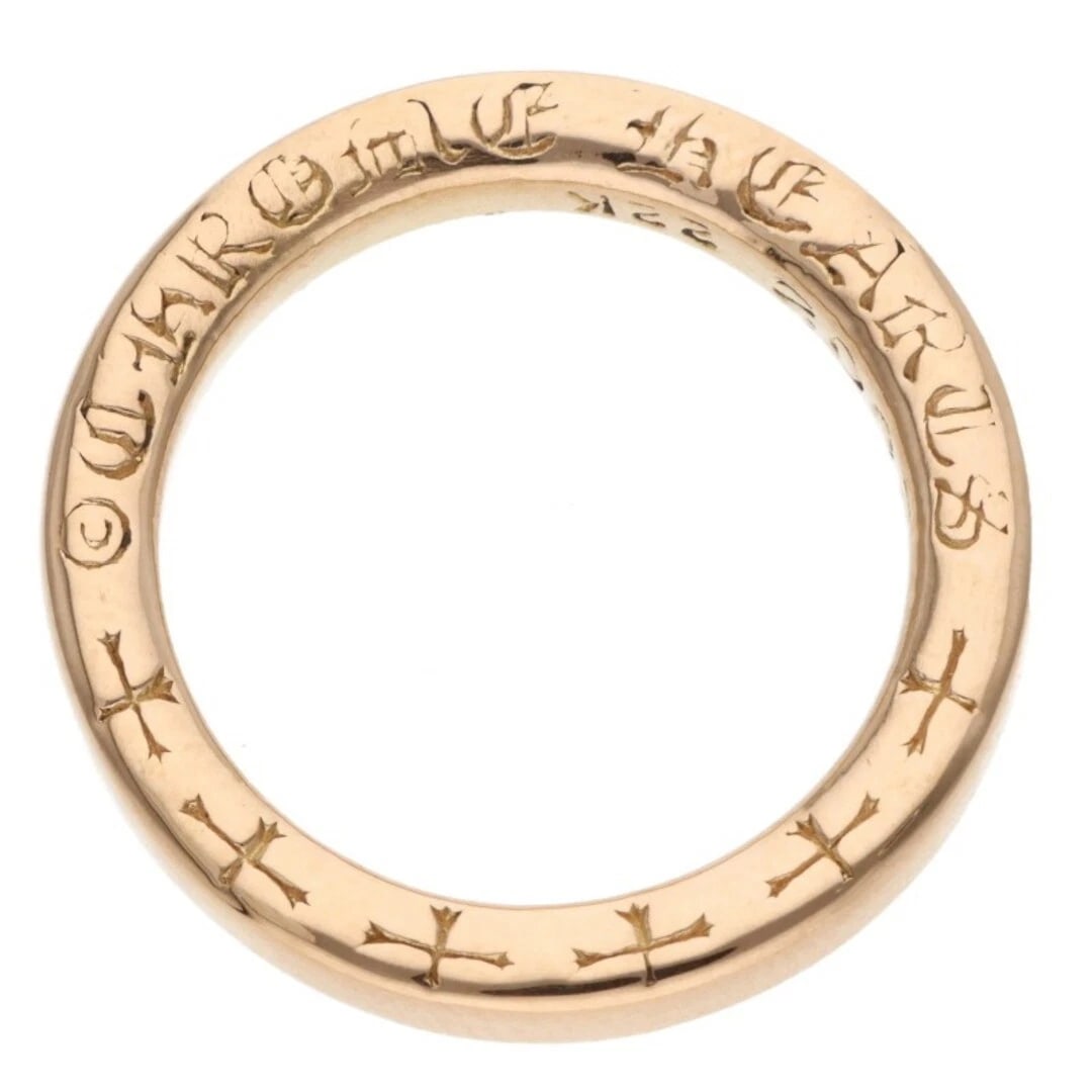 CHROME HEARTS 22K NTFL GOLD RING: Chrome Hearts 22k NTFL Gold Ring Brand: Chrome Hearts Type/Style: Ring Material: 22K Gold Color: Yellow Size: 3.75 US Accessories: None Accessories Notice: When purchasing pre-owned goods,