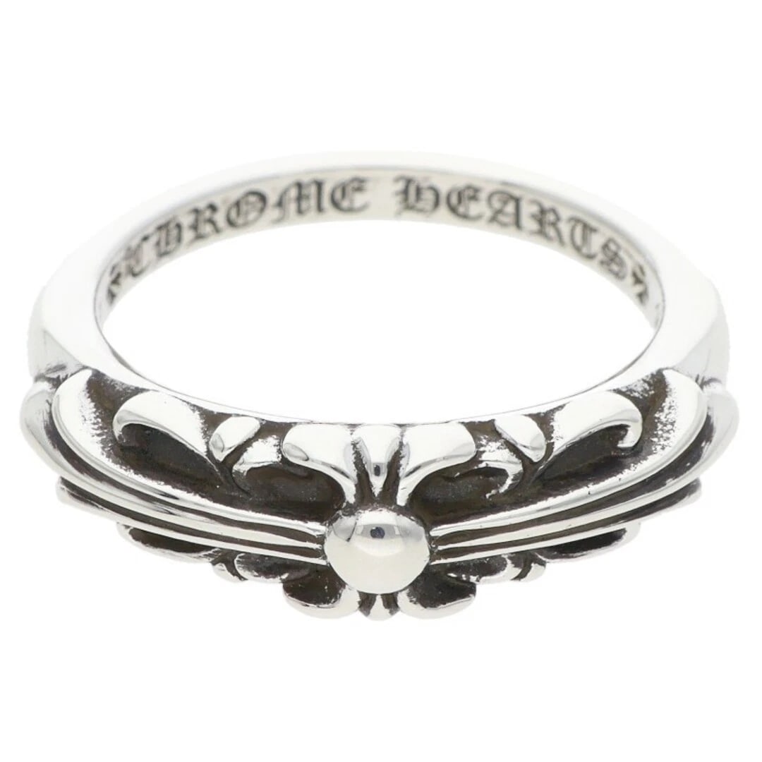CHROME HEARTS BABY CLASSIC FLORAL CROSS SILVER RING: Chrome Hearts BABY CLASSIC Floral Cross Silver Ring Brand: Chrome Hearts Type/Style: Ring Material: 925 Silver Color: Silver Size: 10.5 - 10.75 US Accessories: None Accessories Notice: When