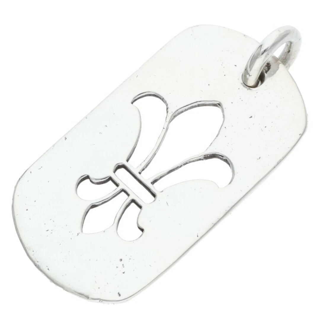 CHROME HEARTS D TAG LRG LARGE DOG NECKLACE: Chrome Hearts D TAG LRG large dog necklace Brand: Chrome Hearts Type/Style: Necklace Material: 925 Silver Color: Silver Size: width 2.7cm, vertical 5.3cm Accessories: None Accessories Notice: When