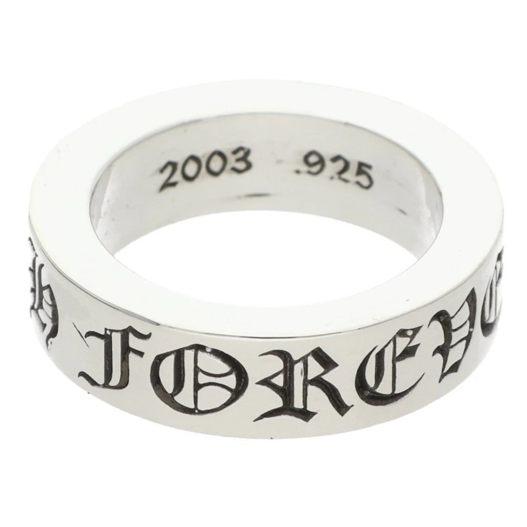 CHROME HEARTS 6MM SPACER FOREVER SILVER RING: Chrome Hearts 6mm Spacer Forever Silver Ring Brand: Chrome Hearts Type/Style: Ring Material: 925 Silver Color: Silver Size: 5.5 - 5.75 US Accessories: None Accessories Notice: When purchasing