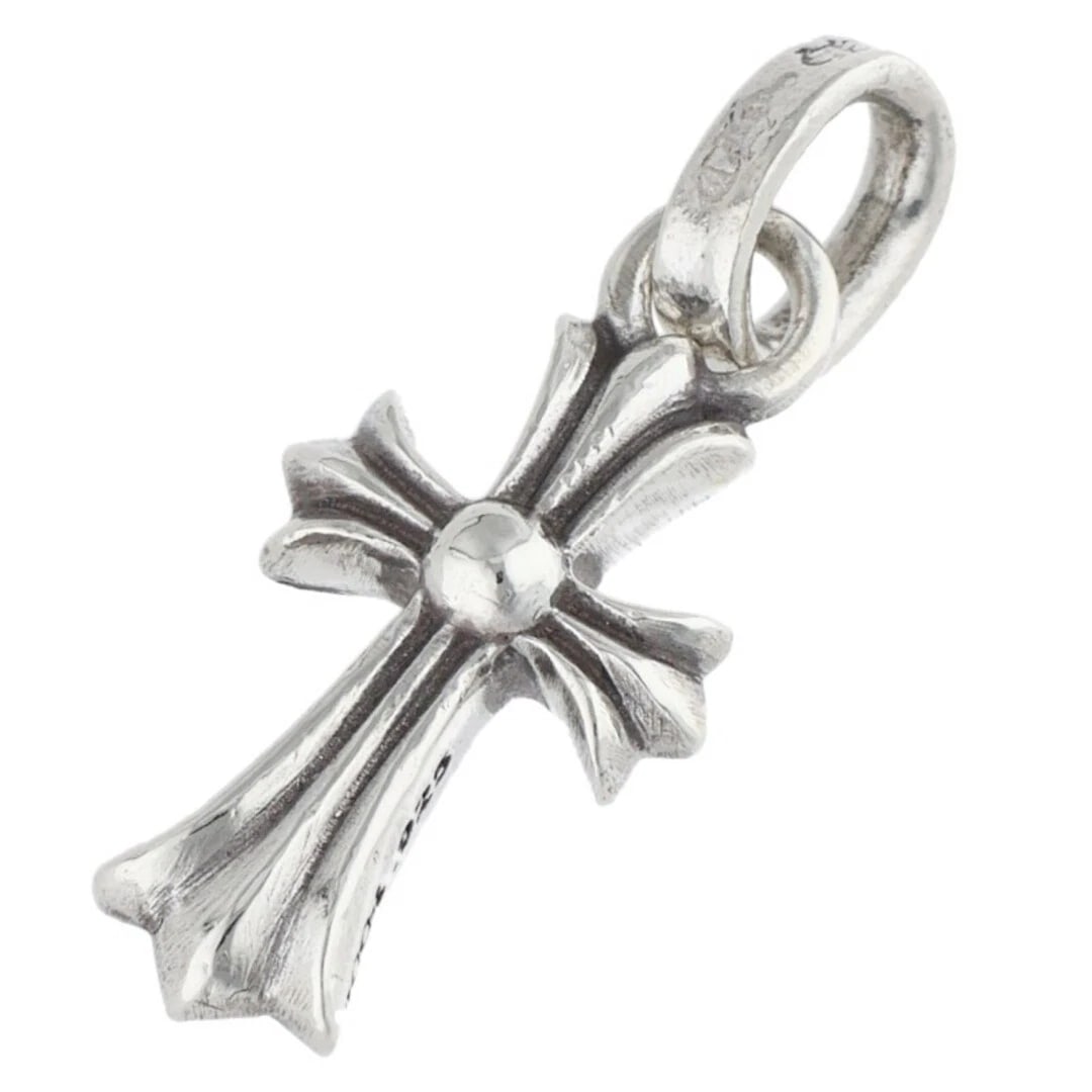 CHROME HEARTS CRS BABY FAT CHARM SILVER NECKLACE: Chrome Hearts CRS Baby Fat Charm Silver Necklace Brand: Chrome Hearts Type/Style: Necklace Material: 925 Silver Color: Silver Size: Width 0.9cm, vertical 2.4cm Accessories: None Accessorie
