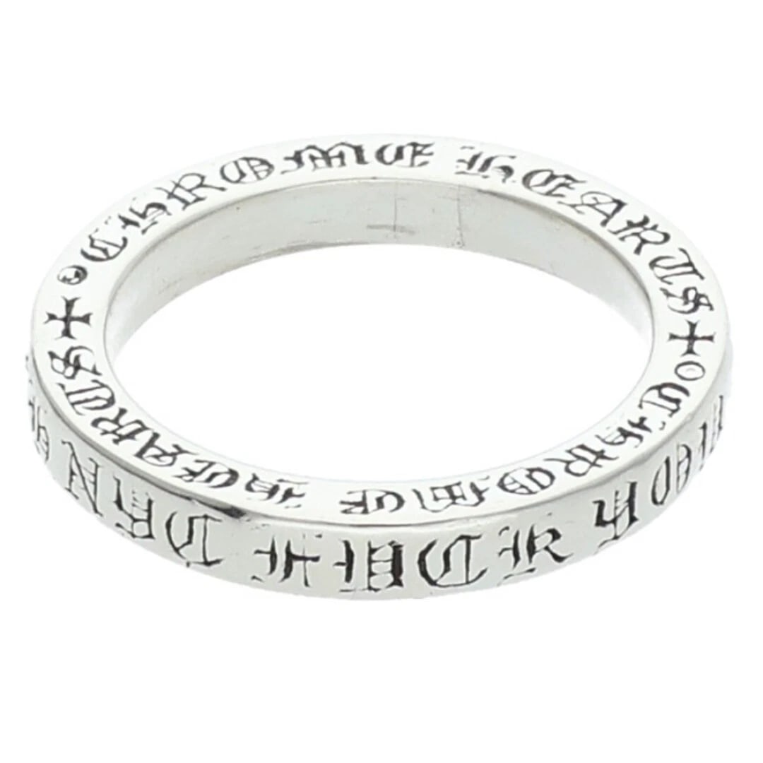 CHROME HEARTS SPACER NYC SILVER RING: Chrome Hearts SPACER NYC Silver Ring Brand: Chrome Hearts Type/Style: Ring Material: 925 Silver Color: Silver Size: 8 - 8.25 Accessories: None Accessories Notice: When purchasing pre-owned goods,