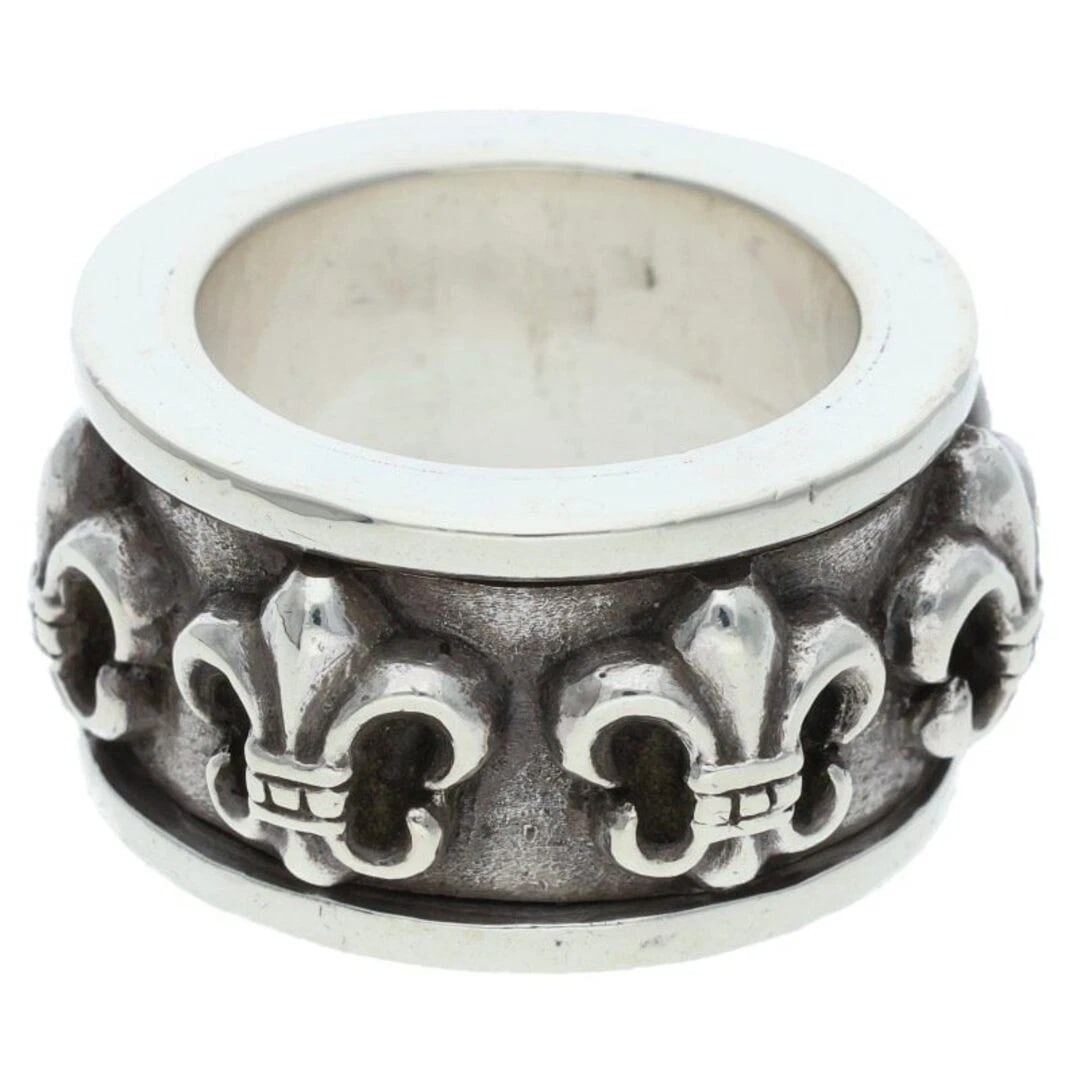 CHROME HEARTS RING SILVER: Chrome Hearts RING Silver Brand: Chrome Hearts Type/Style: Ring Material: 925 Silver Color: Silver Size: 8.75 US Accessories: None Accessories Notice: When purchasing pre-owned goods, plea