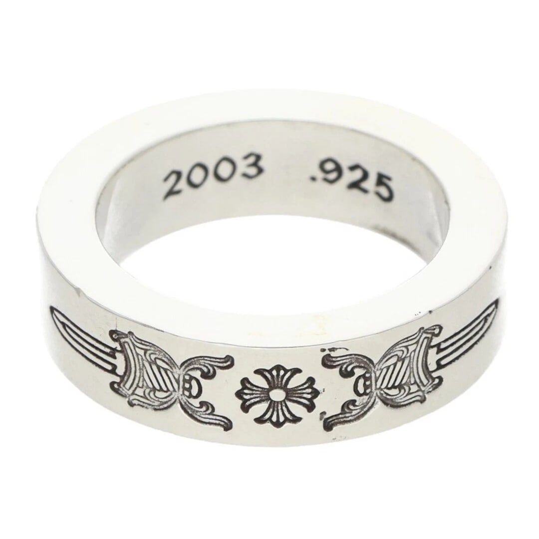 CHROME HEARTS SPACER DAGGER SILVER RING: Chrome Hearts SPACER Dagger Silver Ring Brand: Chrome Hearts Type/Style: Ring Material: 925 Silver Color: Silver Size: 4.5 US Accessories: None Accessories Notice: When purchasing pre-owned goods,