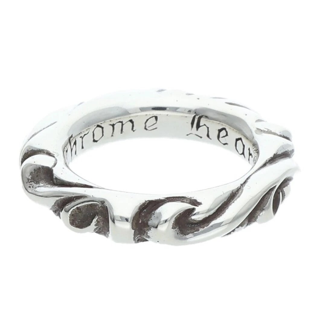 CHROME HEARTS SCROLL SILVER RING - 2