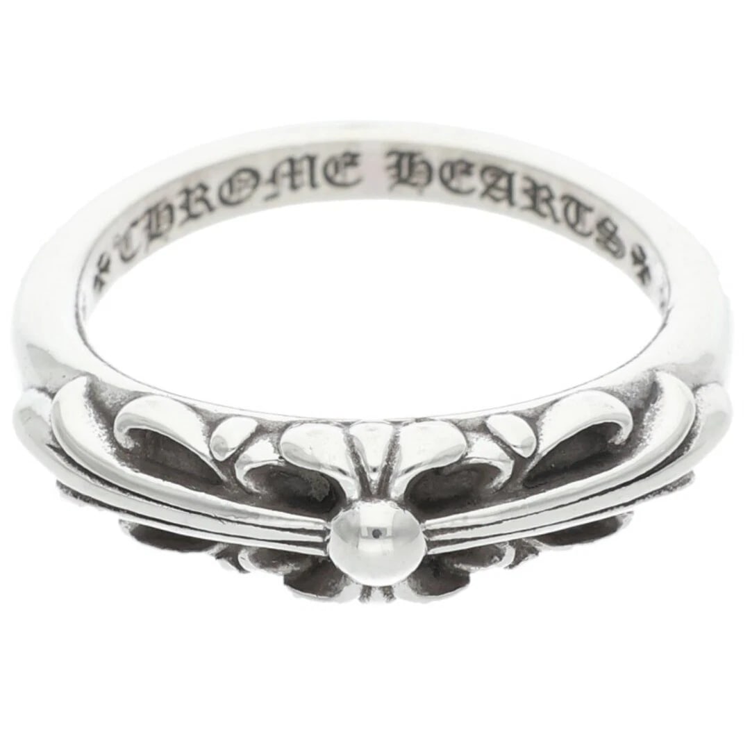 CHROME HEARTS BABY CLASSIC FLORAL CROSS SILVER RING: Chrome Hearts BABY Classic Floral Cross Silver Ring Brand: Chrome Hearts Type/Style: Ring Material: 925 Silver Color: Silver Size: 7.75 - 8 US Accessories: None Accessories Notice: When pu