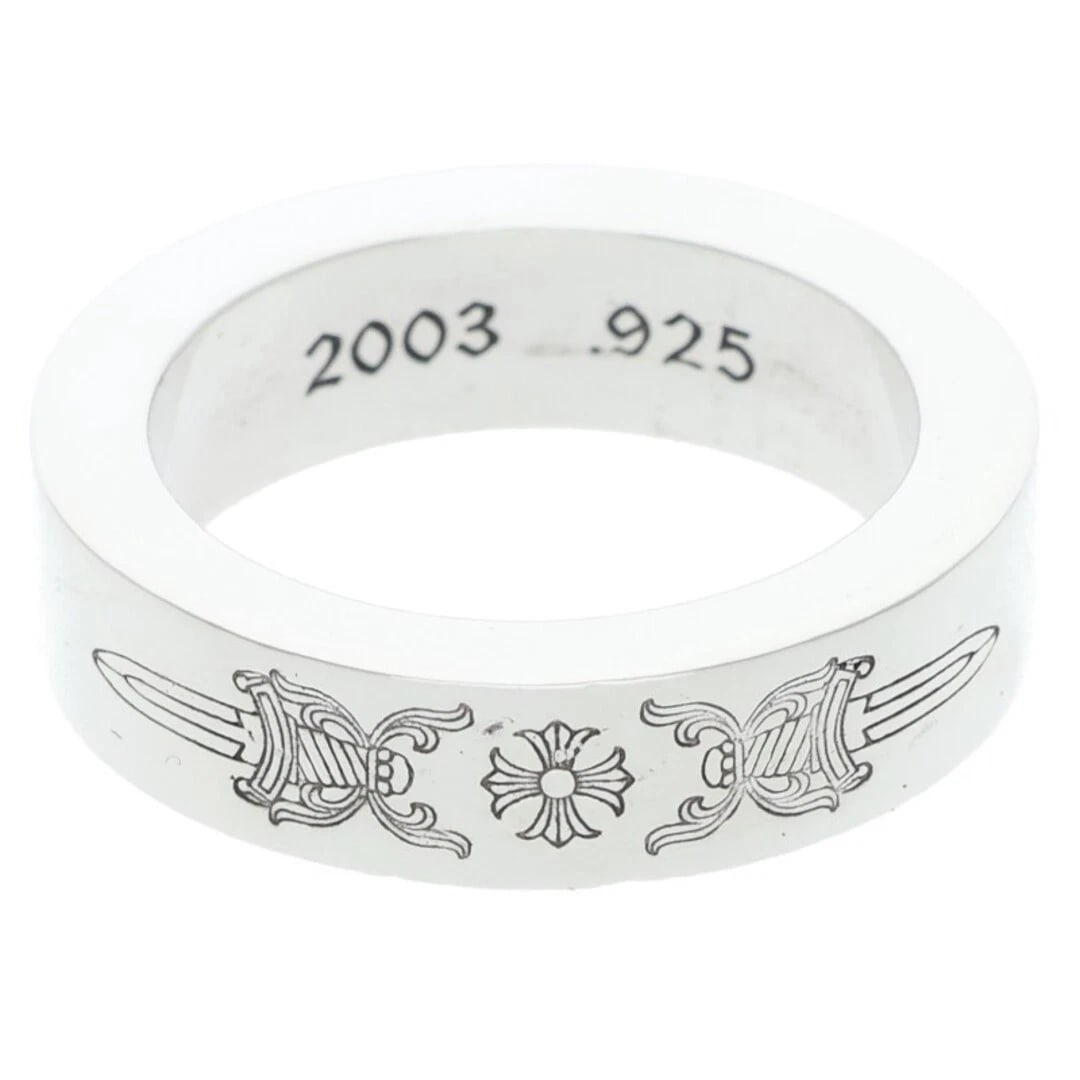 CHROME HEARTS SPACER DAGGER SILVER RING: Chrome Hearts SPACER Dagger Silver Ring Brand: Chrome Hearts Type/Style: Ring Material: 925 Silver Color: Silver Size: 6.75 - 7 US Accessories: None Accessories Notice: When purchasing pre
