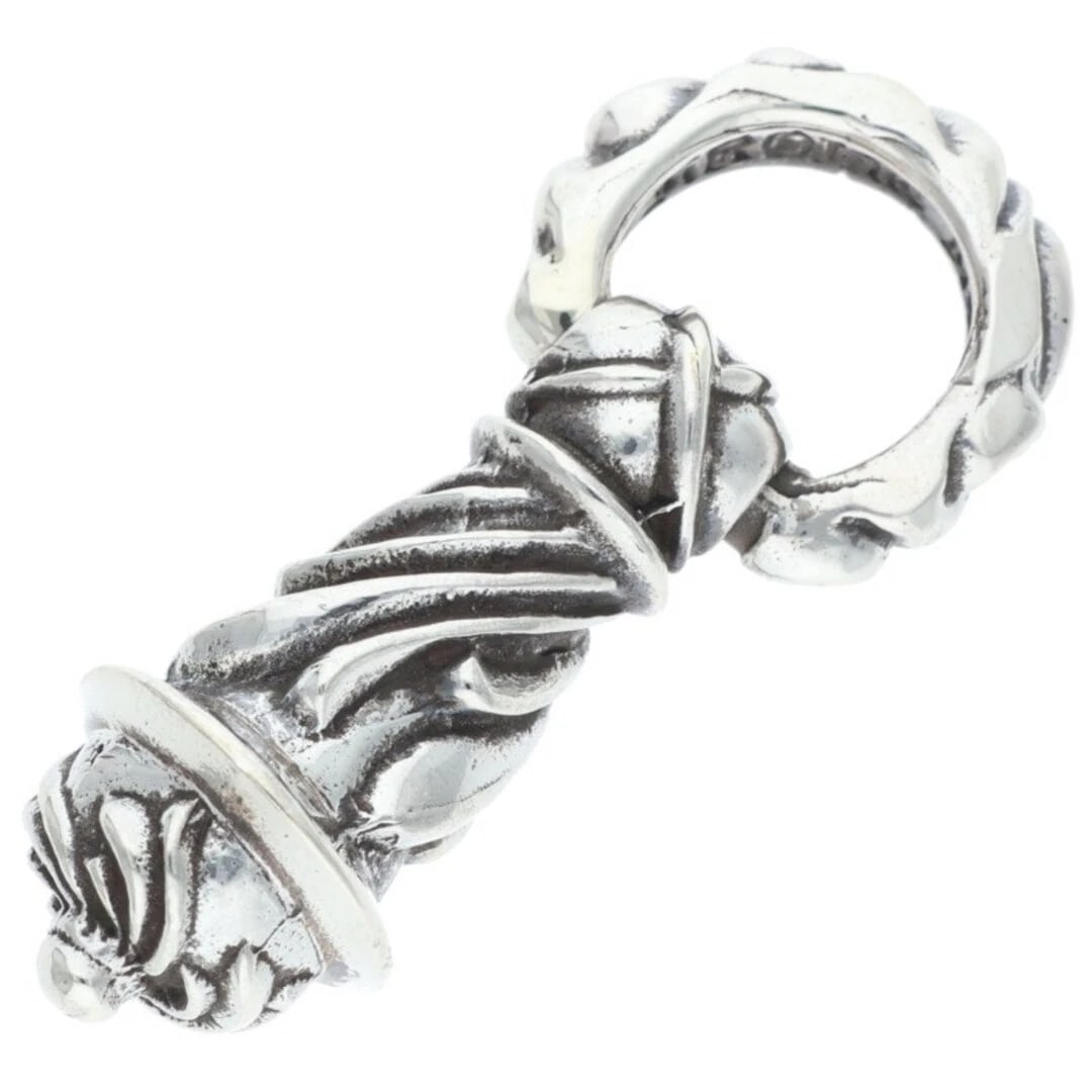 CHROME HEARTS CAMPANA SILVER NECKLACE: Chrome Hearts Campana Silver Necklace Brand: Chrome Hearts Type/Style: Necklace Material: Color: Silver Size: Width 1.2cm, vertical 3.9cm Accessories: None Accessories Notice: When purchasing