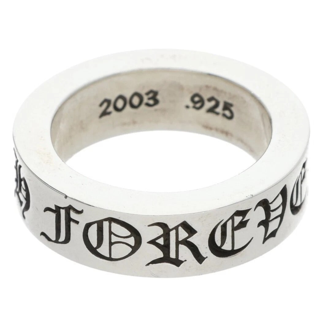 CHROME HEARTS SPACER FOREVER SILVER RING: Chrome Hearts Spacer Forever Silver Ring Brand: Chrome Hearts Type/Style: Ring Material: 925 Silver Color: Silver Size: 5.25 - 5.5 US Accessories: None Accessories Notice: When purchasing pre-owned