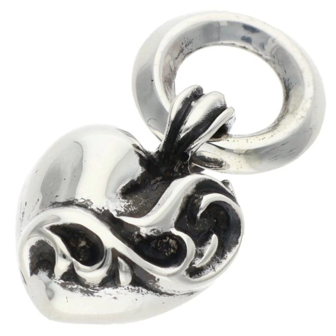 CHROME HEARTS HEART CHARM SILVER NECKLACE: Chrome Hearts HEART CHARM silver necklace Brand: Chrome Hearts Type/Style: Necklace Material: 925 Silver Color: Silver Size: width 1.2cm, vertical 2.2cm Accessories: None Accessories Notice: When