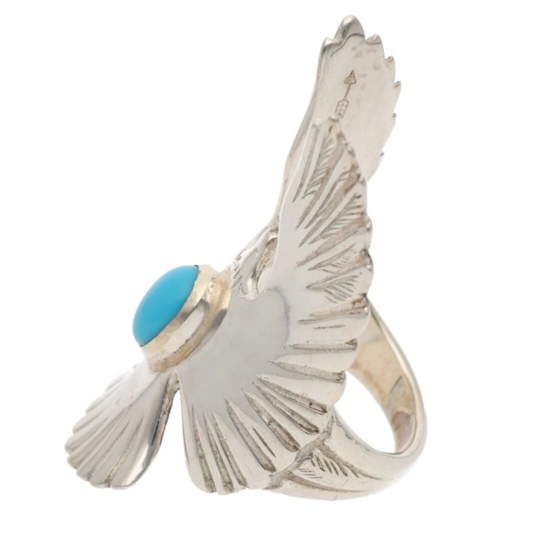 GOROWS TURQUOISE EAGLE RING - 4