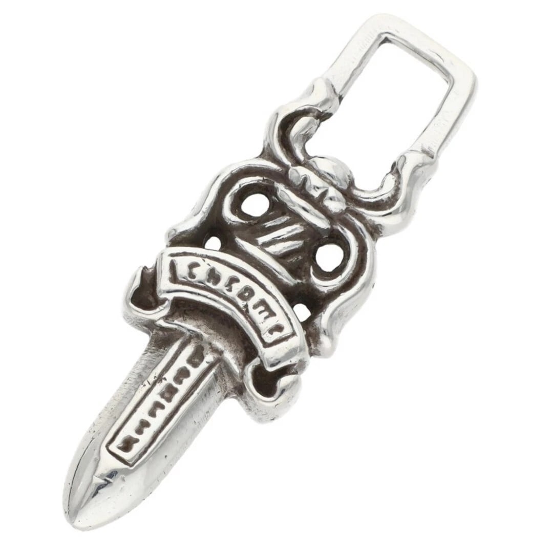 CHROME HEARTS SILVER NECKLACE: Chrome Hearts Silver Necklace Brand: Chrome Hearts Type/Style: Necklace Material: Color: Silver Size: Width 1.2cm, vertical 3.4cm Accessories: None Accessories Notice: When purchasing pre-owned