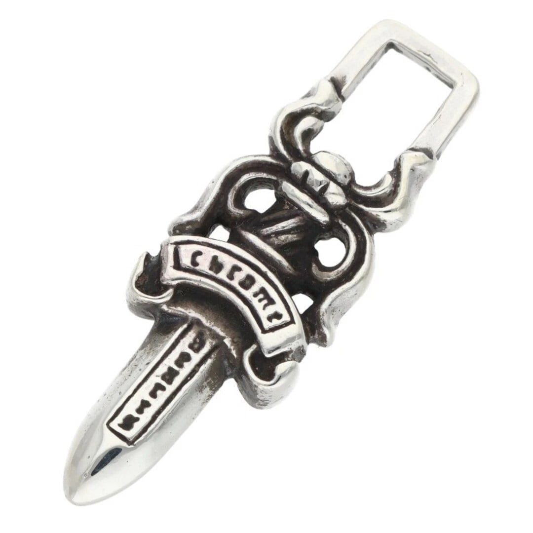 CHROME HEARTS SILVER NECKLACE: Chrome Hearts Silver Necklace Brand: Chrome Hearts Type/Style: Necklace Material: Color: Silver Size: Width 1.6cm, vertical 3.3cm Accessories: None Accessories Notice: When purchasing pre-