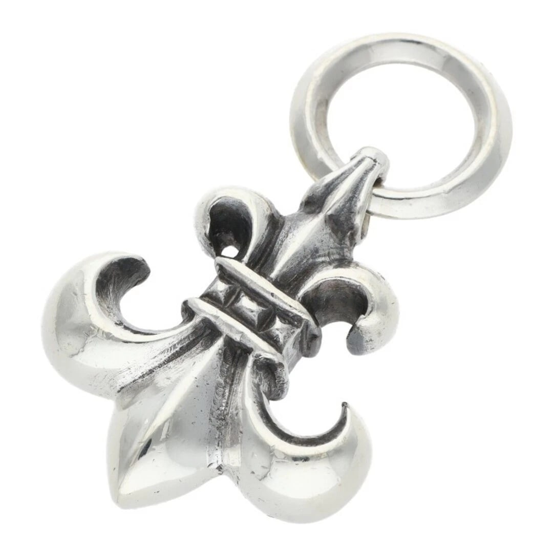 CHROME HEARTS FLUER PENDANT SILVER NECKLACE: Chrome Hearts FLUER Pendant Silver Necklace Brand: Chrome Hearts Type/Style: Necklace Material: 925 Silver Color: Silver Size: Width 2.7cm, vertical 4.4cm Accessories: None Accessories Notice: When