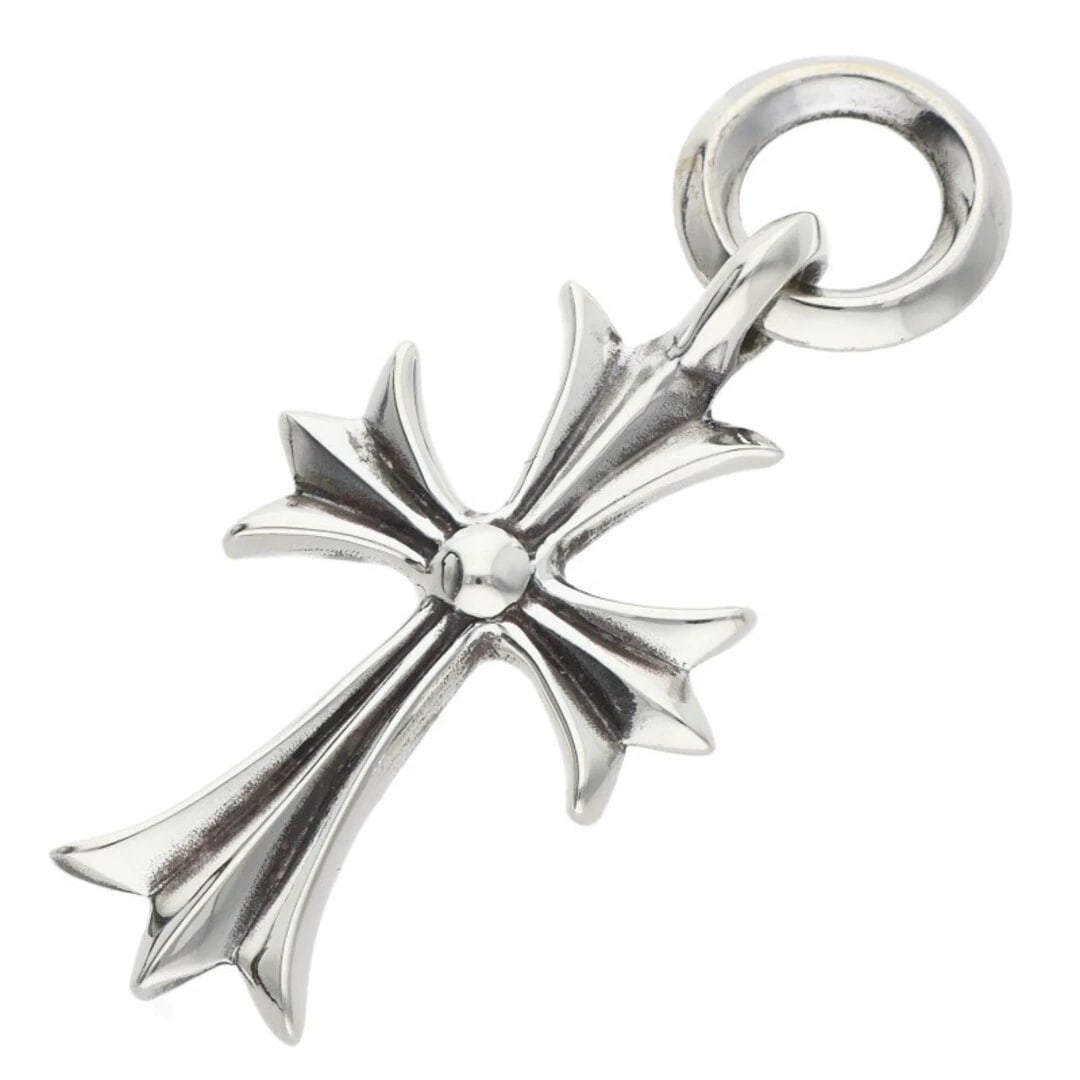 CHROME HEARTS TINY CHARM SILVER NECKLACE: Chrome Hearts TINY Charm Silver Necklace Brand: Chrome Hearts Type/Style: Necklace Material: 925 Silver Color: Silver Size: Width 1.7cm, vertical 3.8cm Accessories: None Accessories Notice: When