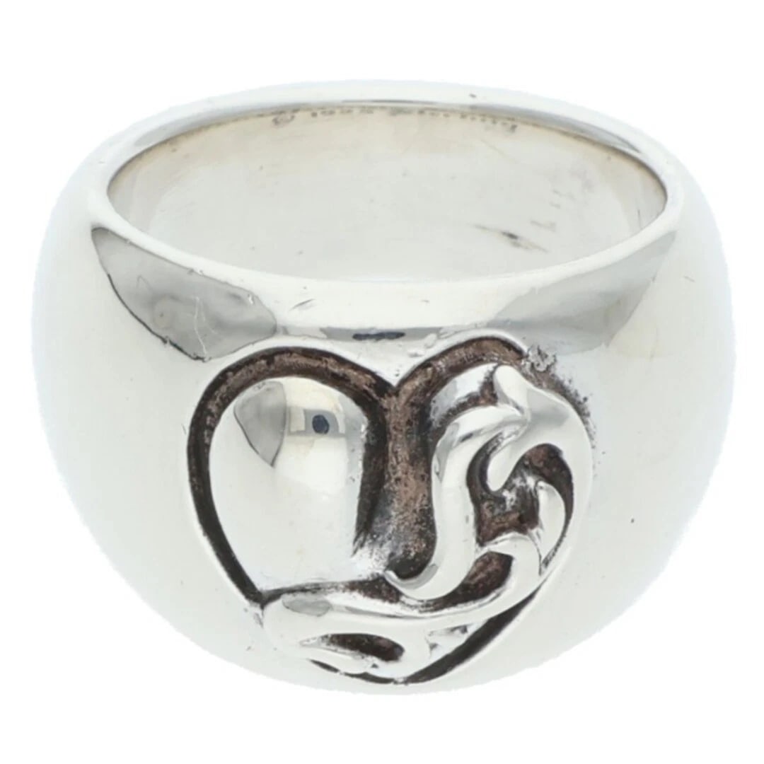 CHROME HEART IN BAND SILVER RING: Chrome Heart In Band Silver Ring Brand: Chrome Hearts Type/Style: Ring Material: 925 Silver Color: Silver Size: 3.75 - 4 US Accessories: None Accessories Notice: When purchasing pre-owned goods,