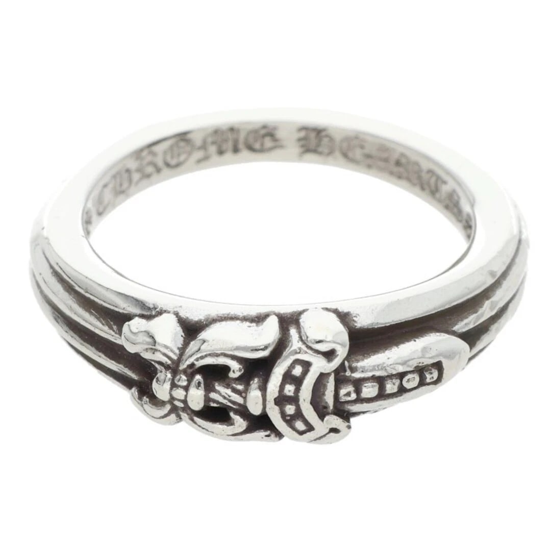 CHROME HEARTS CLASSIC DAGGER SILVER RING: Chrome Hearts Classic Dagger Silver Ring Brand: Chrome Hearts Type/Style: Ring Material: 925 Silver Color: Silver Size: 5.25 US Accessories: None Accessories Notice: When purchasing pre-owned goods,