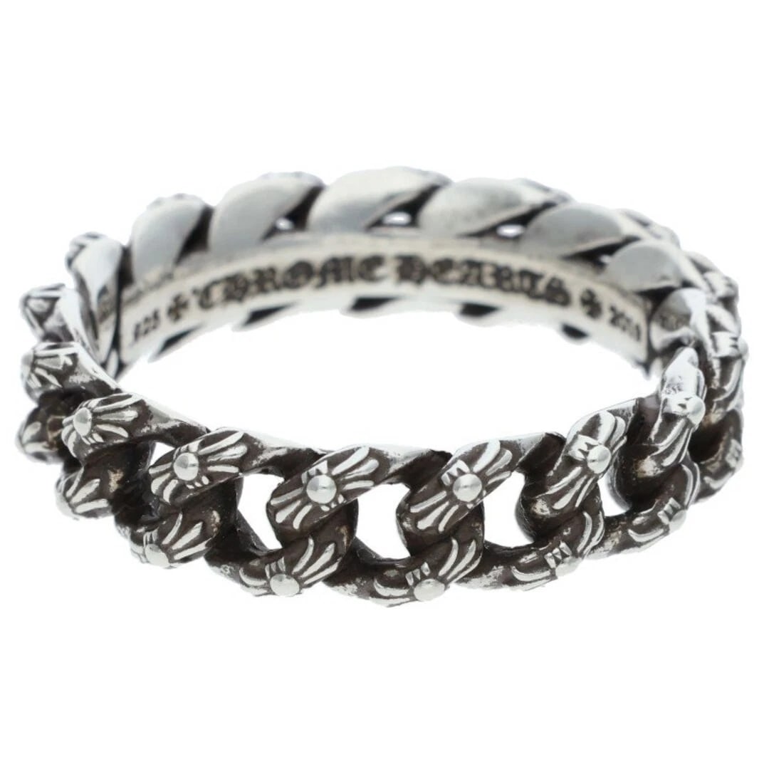 CHROME HEARTS EXTRA SMALL SILVER RING: Chrome Hearts Extra Small Silver Ring Brand: Chrome Hearts Type/Style: Ring Material: 925 Silver Color: Silver Size: 11.5 - 11.75 Accessories: None Accessories Notice: When purchasing pre-owned