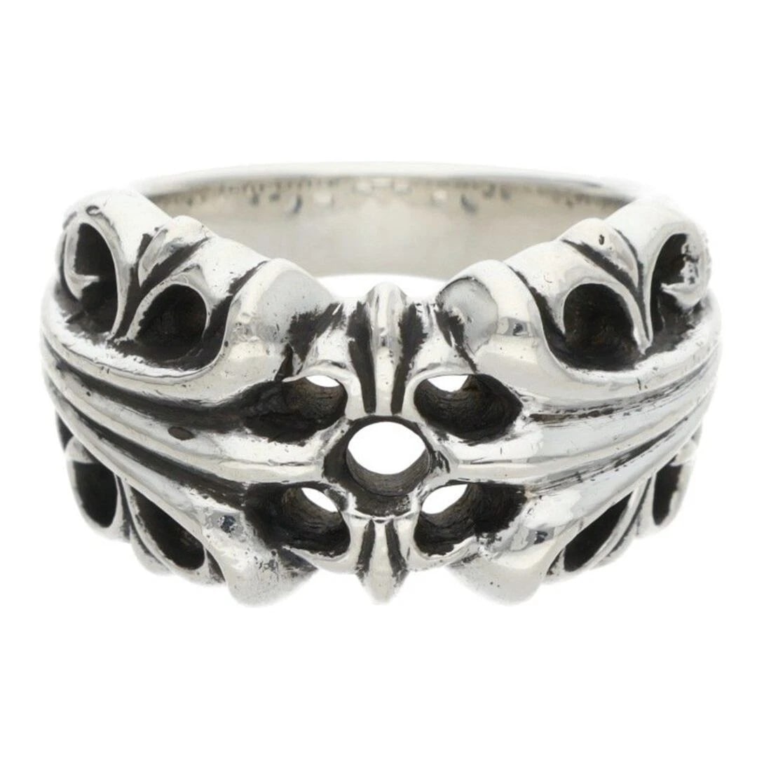 CHROME HEARTS K&T OLD SILVER RING: Chrome Hearts K&T Old Silver Ring Brand: Chrome Hearts Type/Style: Ring Material: 925 Silver Color: Silver Size: 7.25 US Accessories: None Accessories Notice: When purchasing pre-owned goo
