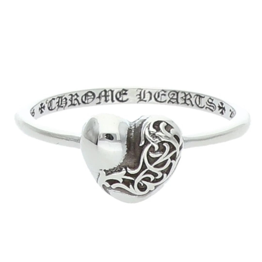 CHROME HEARTS BUBBLE GUM SILVER RING: Chrome Hearts bubble Gum Silver Ring Brand: Chrome Hearts Type/Style: Ring Material: 925 Silver Color: Silver Size: 6 US Accessories: None Accessories Notice: When purchasing pre-owned goods, please