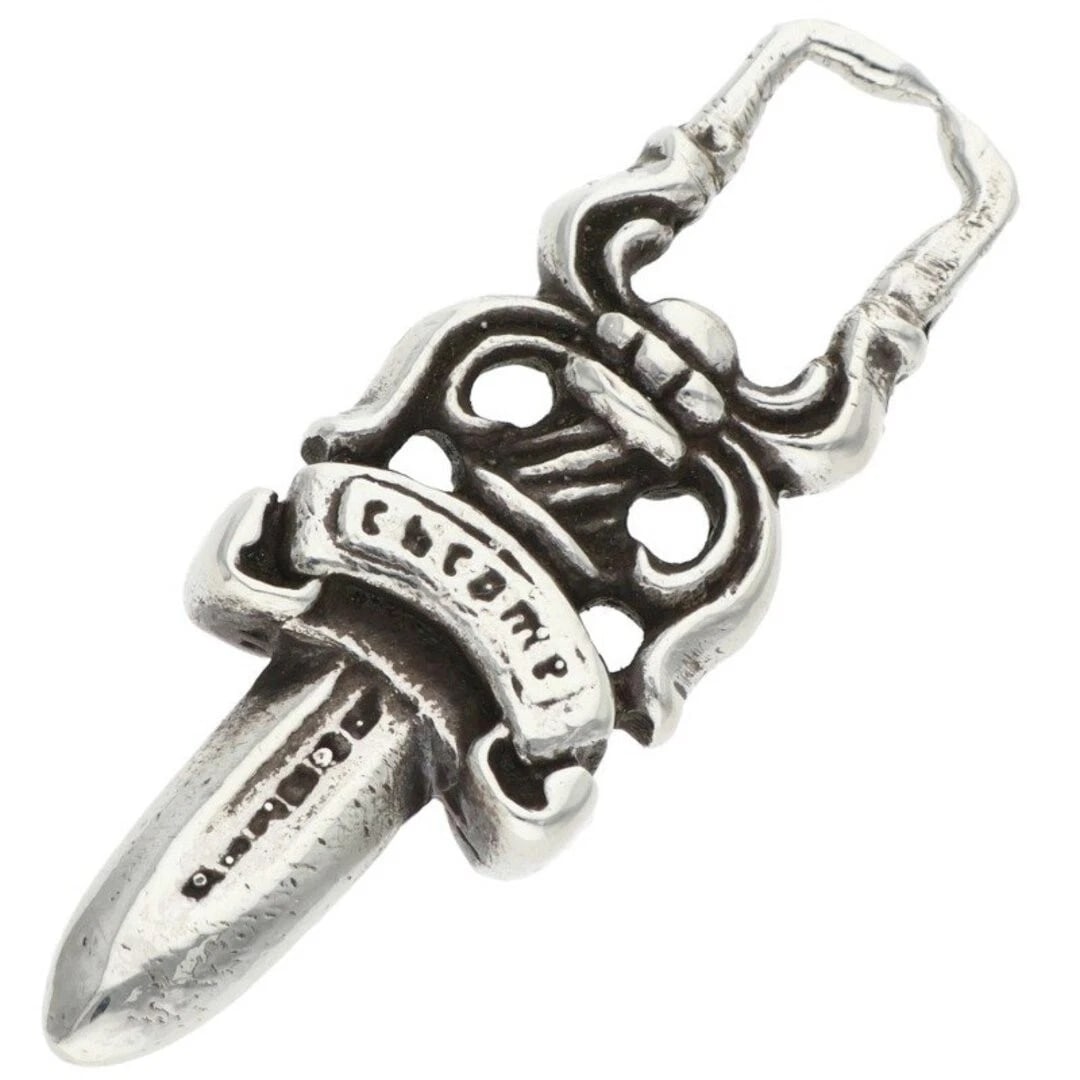 CHROME HEARTS SILVER NECKLACE: Chrome Hearts Silver Necklace Brand: Chrome Hearts Type/Style: Necklace Material: Color: Silver Size: Width 1.2cm, Vertical 3.4cm Accessories: None Accessories Notice: When purchasing pre-owned